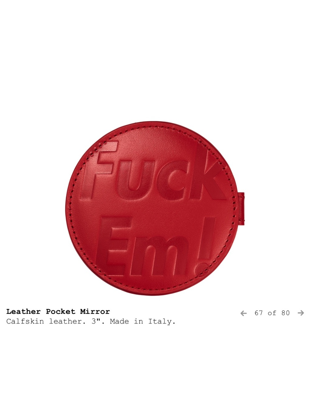 Red Supreme Pocket Mirror